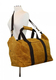 Personalized Waxed Canvas Yellow Weekender Image 3 of 3